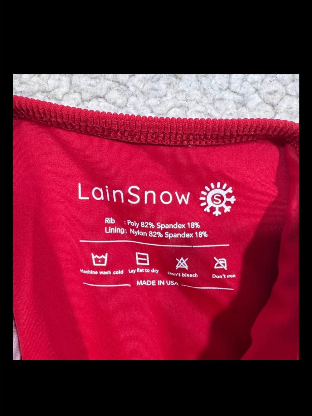 LainSnow Ocean Isle One Piece Ribbed Swim Suit Women’s Size S Red Bathing Suit - Picture 6 of 8